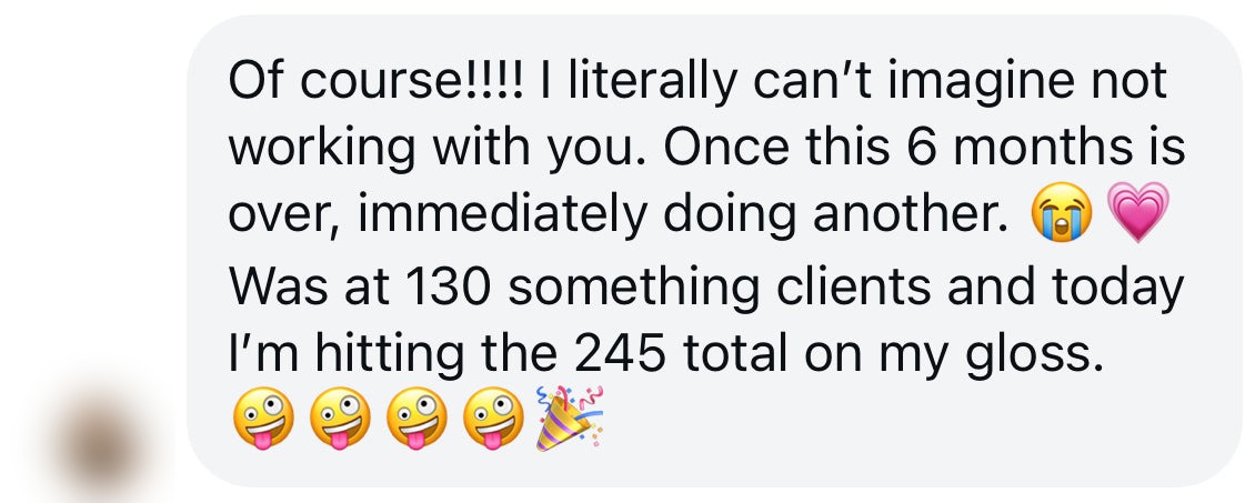 Client message: was at 130-something clients, now hitting 245